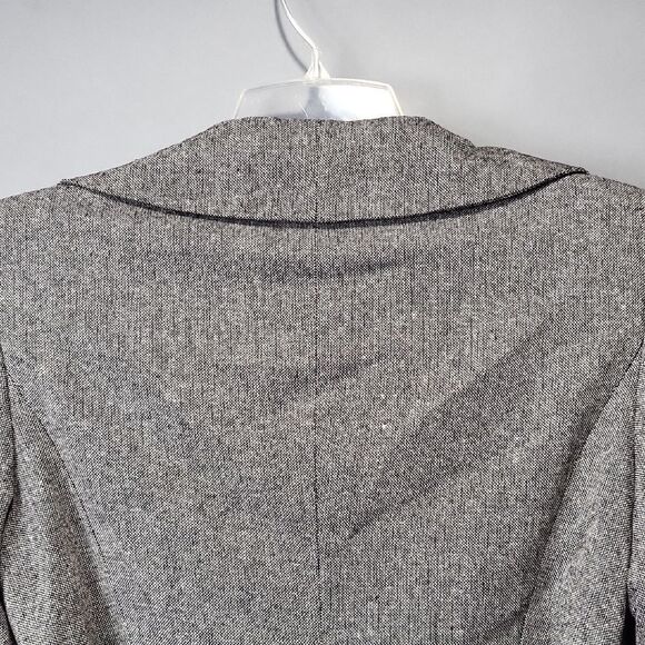 The Limited Gray Brown Wool Ruffle Collar Belted Blazer Jacket - Size Medium - Picture 12 of 13